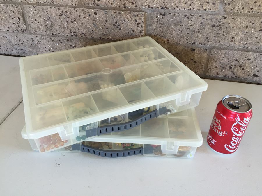 Large Collection Of Jewelry Making Items Including Jade, Turquoise, Agate, Carved Bone, Craft Supplies [Photo 6]