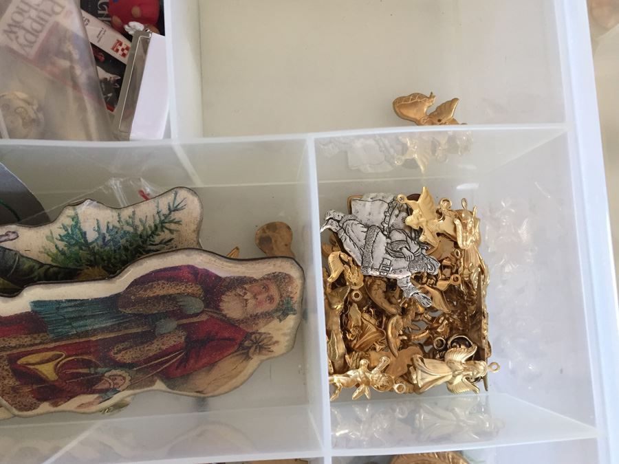 Large Collection Of Jewelry Making Items Including Jade, Turquoise, Agate, Carved Bone, Craft Supplies [Photo 32]