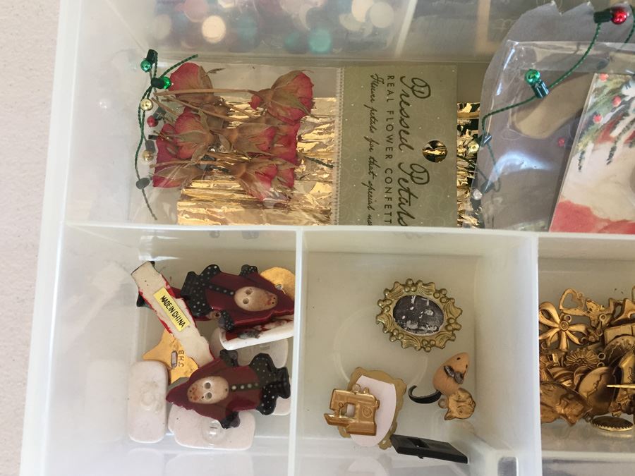 Large Collection Of Jewelry Making Items Including Jade, Turquoise, Agate, Carved Bone, Craft Supplies [Photo 36]