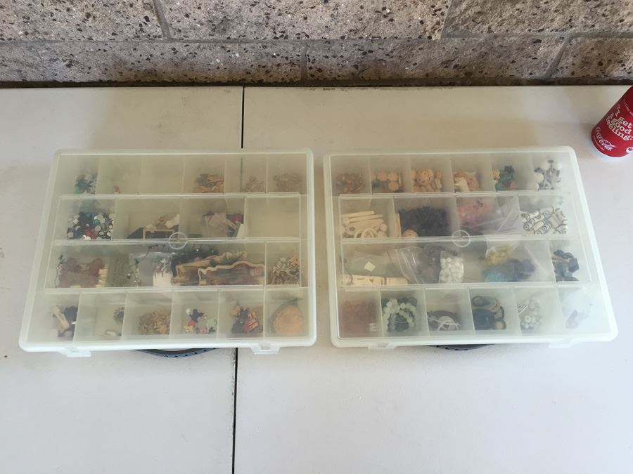 Large Collection Of Jewelry Making Items Including Jade, Turquoise, Agate, Carved Bone, Craft Supplies [Photo 1]