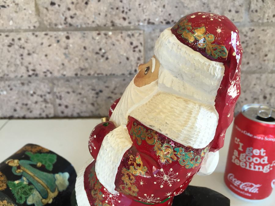 Hand Painted Santa Claus On Sleigh Possibly Russian [Photo 15]
