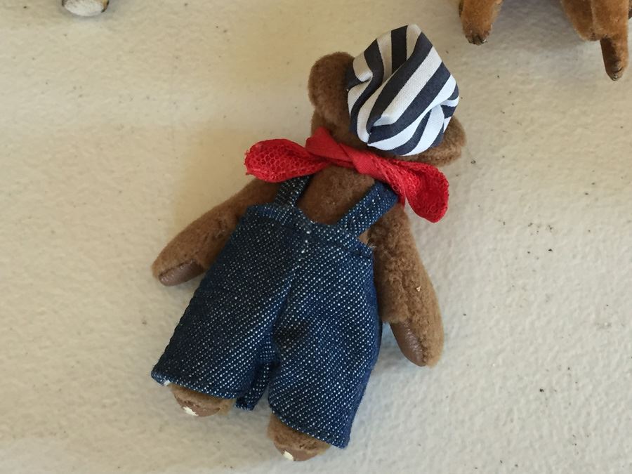 (5) Collection Of Miniature Jointed Teddy Bears Including Hermann Teddy Original Germany [Photo 10]