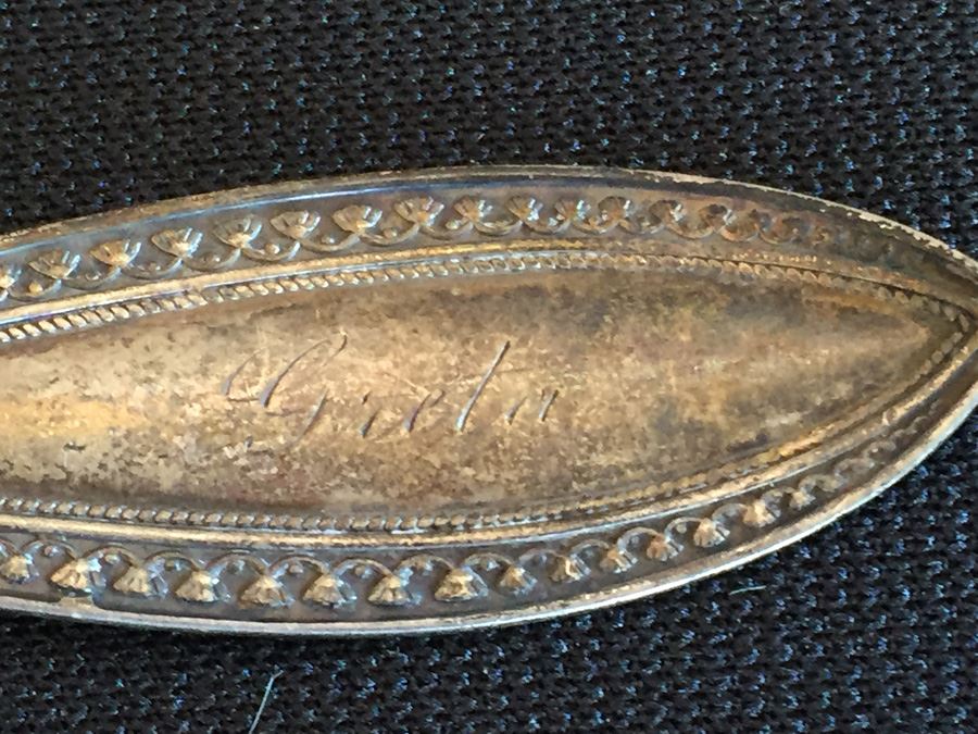 Sterling Silver Lot Includes Salt & Pepper Shakers, Old Spoon And Stieff Sterling Jefferson Cup [Photo 9]