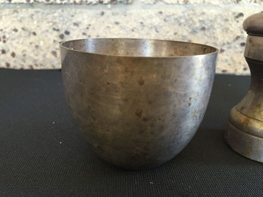 Sterling Silver Lot Includes Salt & Pepper Shakers, Old Spoon And Stieff Sterling Jefferson Cup [Photo 5]