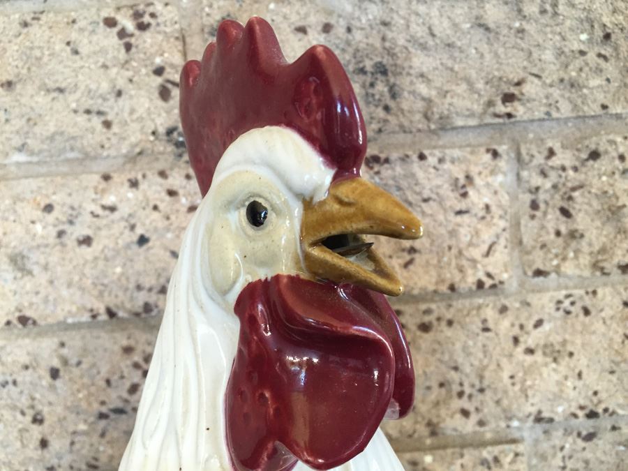 Large Hand Painted Ceramic Rooster [Photo 2]