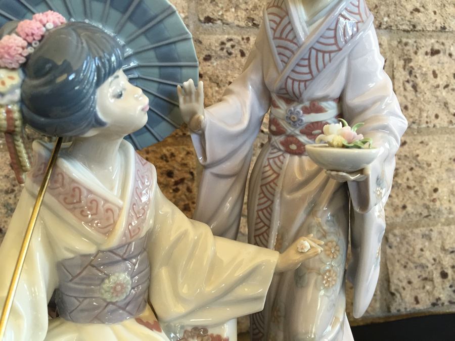 Large Lladro Springtime In Japan 1445 On Stand Retails For $2,550 [Photo 13]