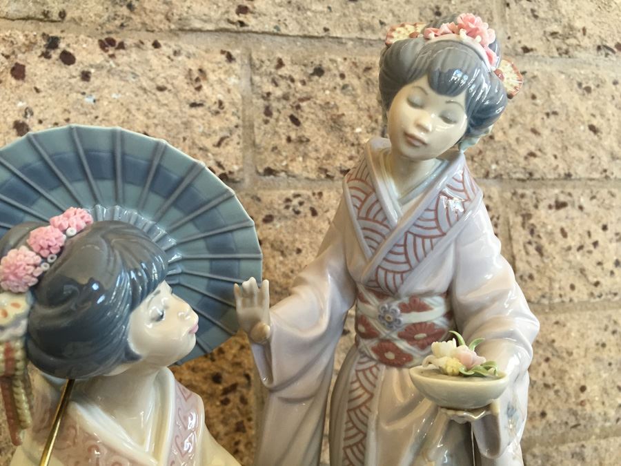 Large Lladro Springtime In Japan 1445 On Stand Retails For $2,550 [Photo 2]