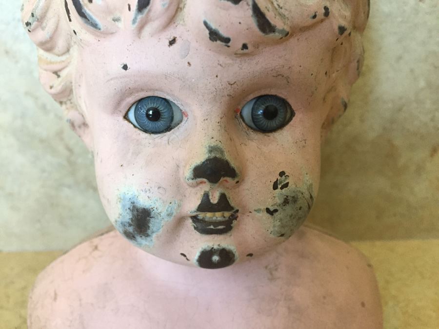 Antique German Minerva Metal Doll Head Size 8 [Photo 5]