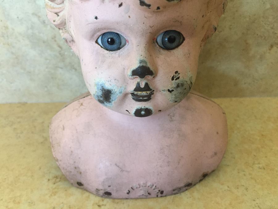 Antique German Minerva Metal Doll Head Size 8 [Photo 8]