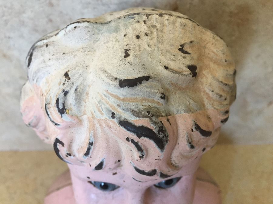 Antique German Minerva Metal Doll Head Size 8 [Photo 4]
