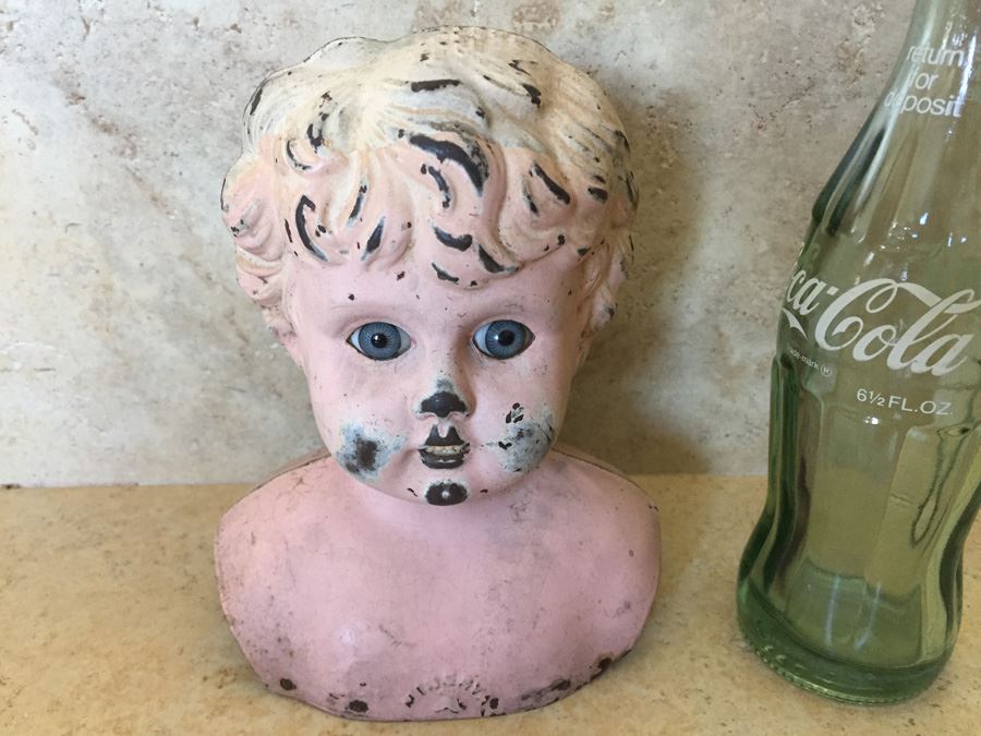 Antique German Minerva Metal Doll Head Size 8