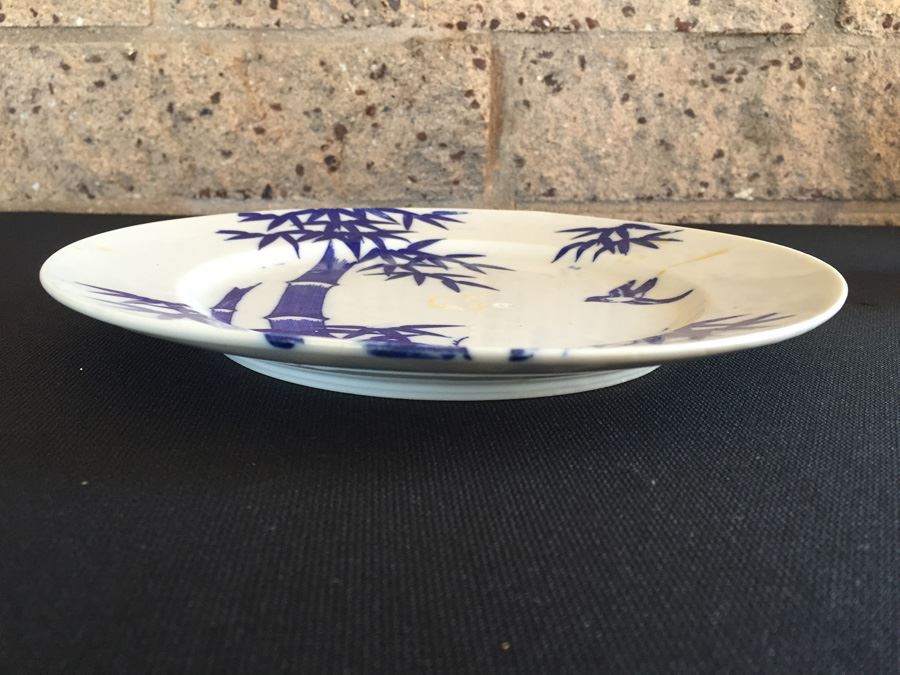 Japanese Blue And White Plate [Photo 5]