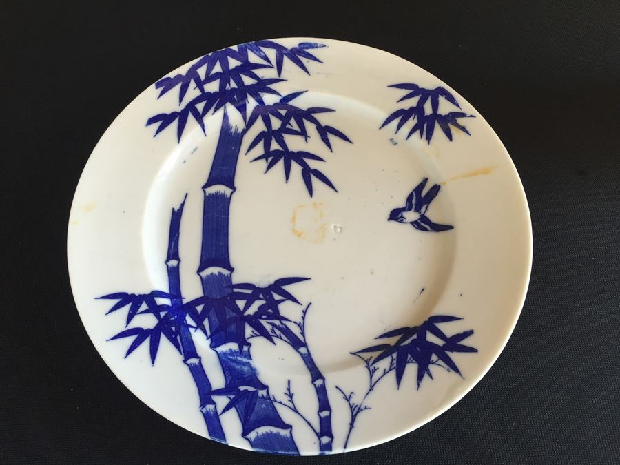 Japanese Blue And White Plate [Photo 2]
