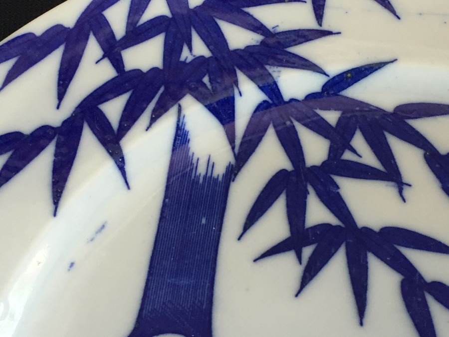 Japanese Blue And White Plate [Photo 4]