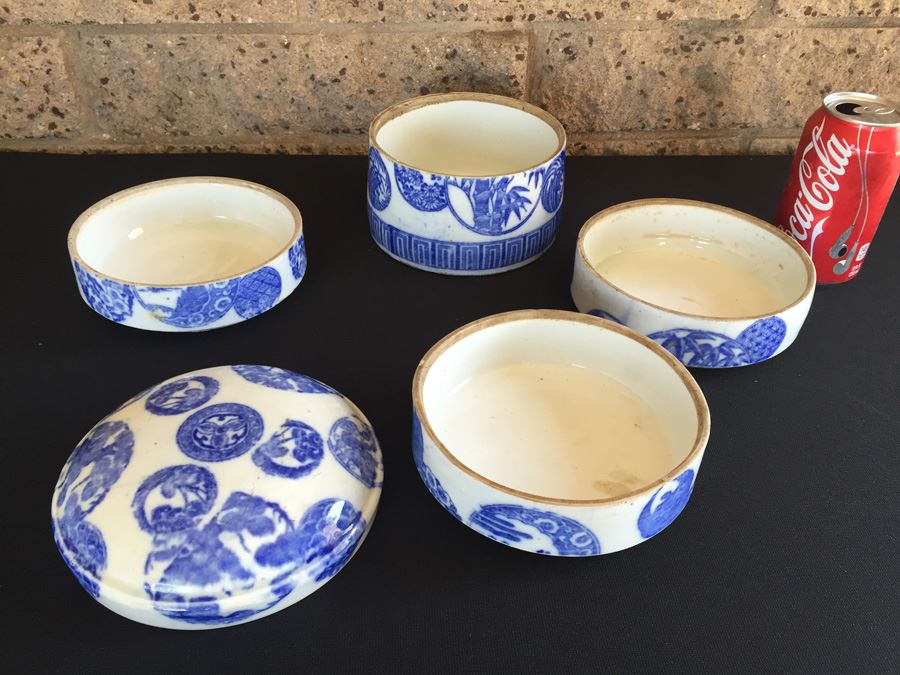 Vintage Japanese Porcelain Jubako Stacking Bento Box  [Photo 16]