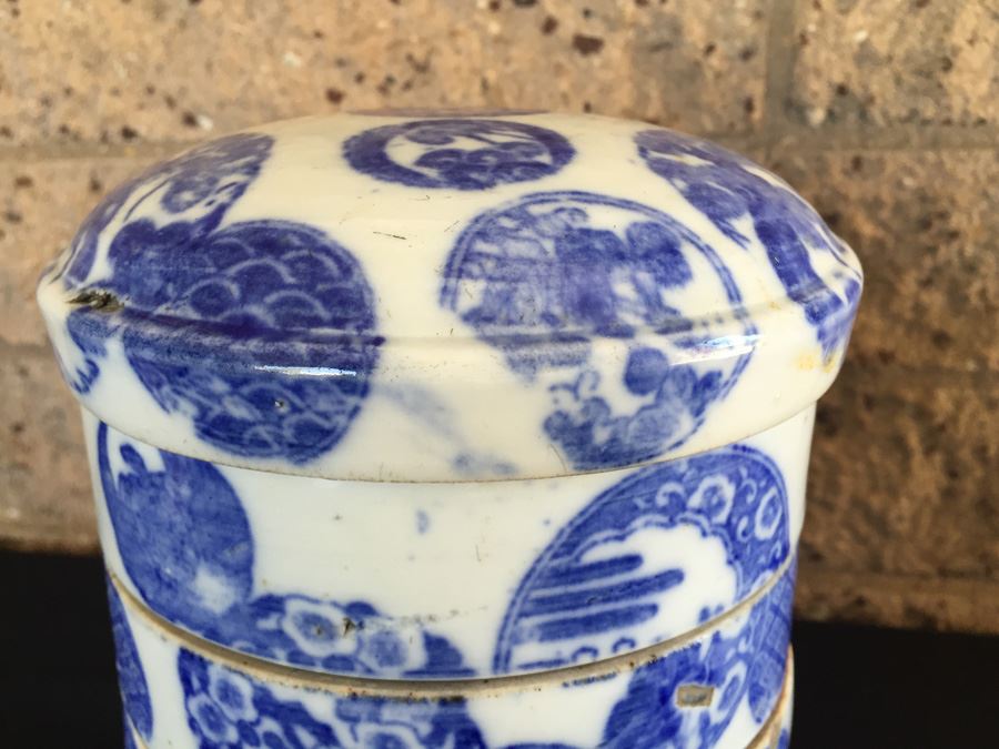 Vintage Japanese Porcelain Jubako Stacking Bento Box  [Photo 12]