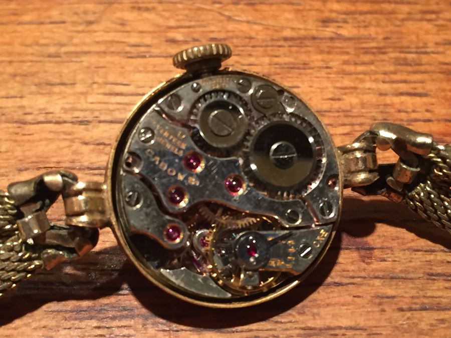 14K Gold Custom Cartier Watch With Inlaid Stars Marking Hours [Photo 12]