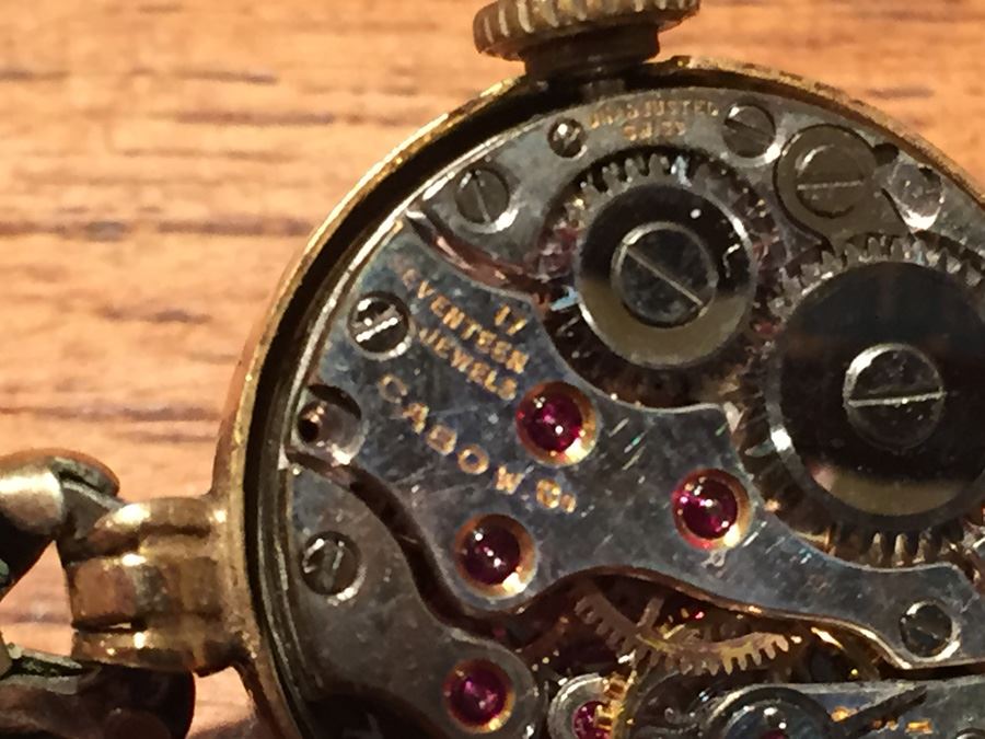 14K Gold Custom Cartier Watch With Inlaid Stars Marking Hours [Photo 7]