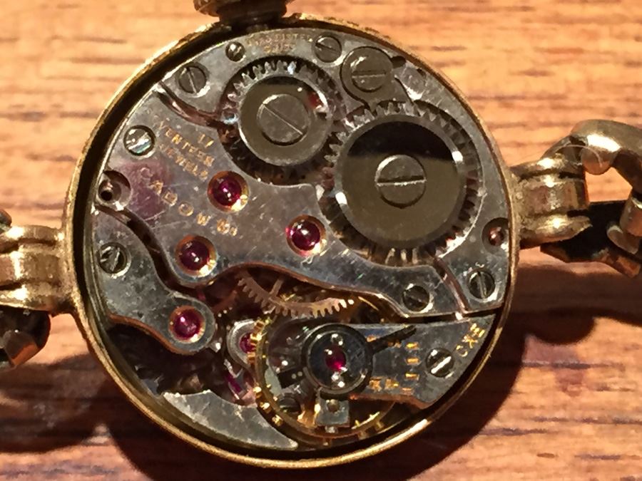 14K Gold Custom Cartier Watch With Inlaid Stars Marking Hours [Photo 2]