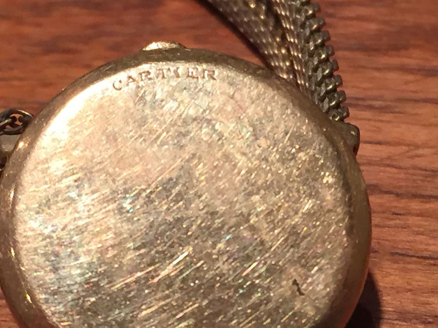 14K Gold Custom Cartier Watch With Inlaid Stars Marking Hours [Photo 20]