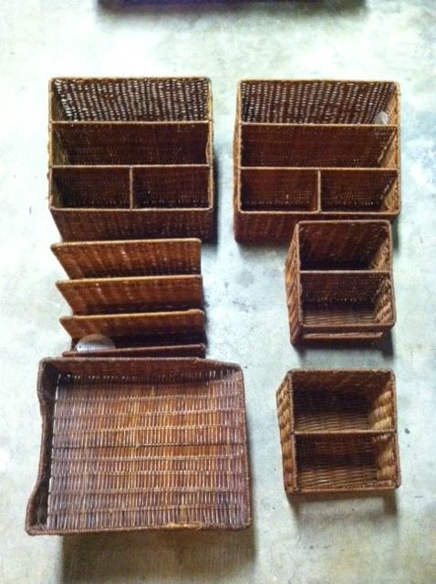 Wicker Organizer Lot