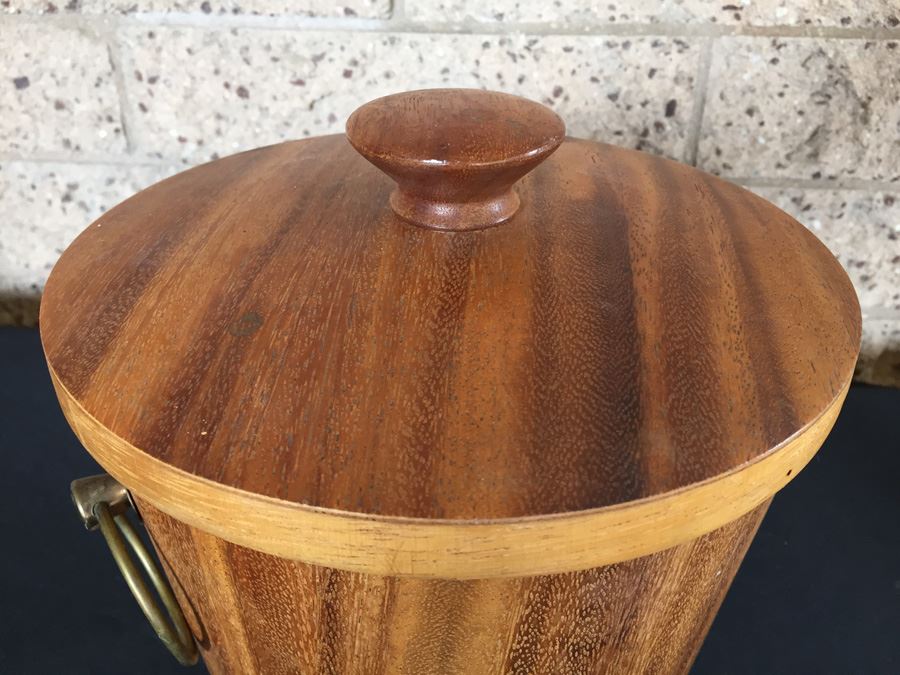 Mid-Century Wooden Ice Bucket [Photo 2]