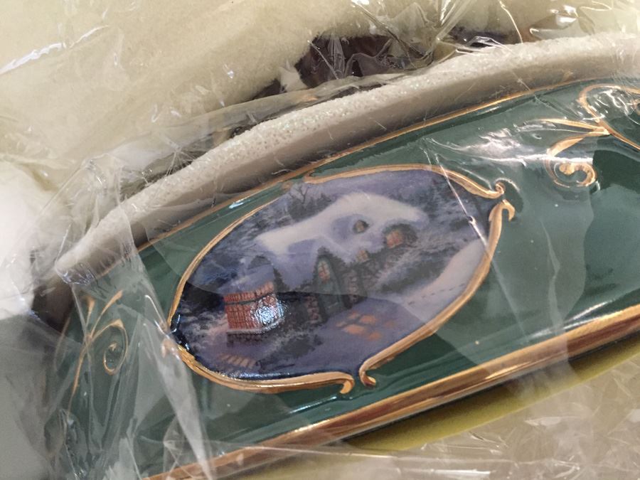 Ardleigh Elliott Thomas Kinkade Victorian Christmas Illuminated Musical Carousel Playing I'll Be Home For Christmas New In Box [Photo 8]