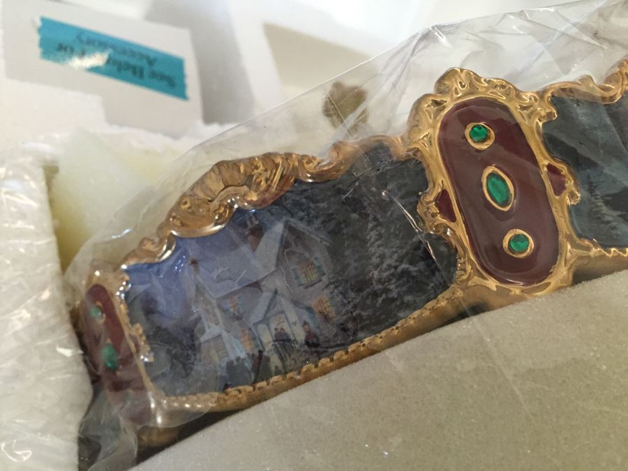 Ardleigh Elliott Thomas Kinkade Victorian Christmas Illuminated Musical Carousel Playing I'll Be Home For Christmas New In Box [Photo 6]