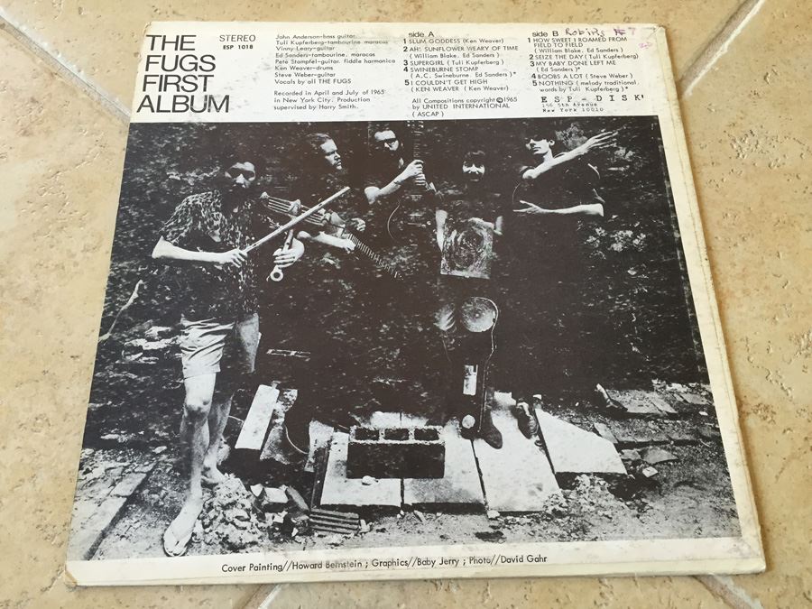 The Fugs ‎- The Fugs First Album - Base Record ‎- ESPS 1018 Vinyl Record Psychedelic Rock  [Photo 2]
