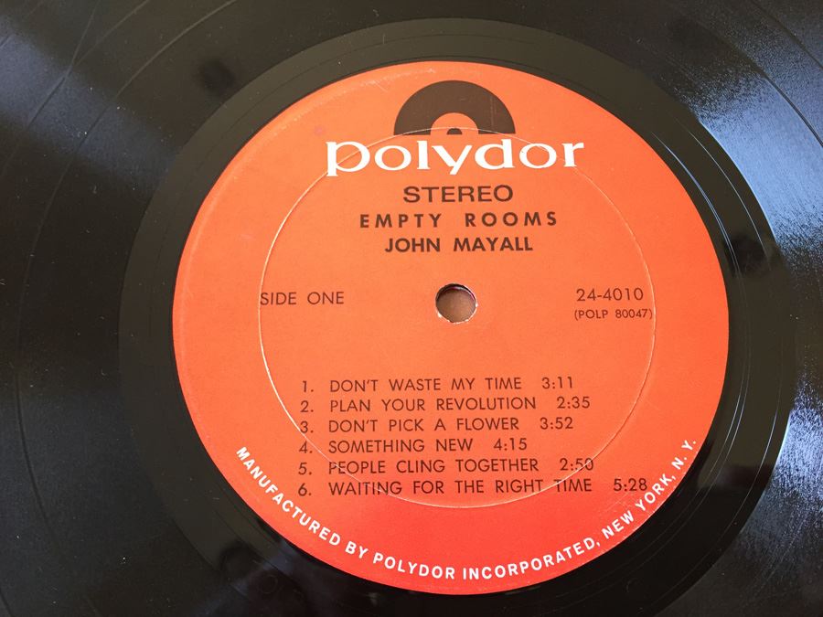 John Mayall ‎- Empty Rooms - Polydor ‎- 24-4010 Vinyl Record [Photo 6]