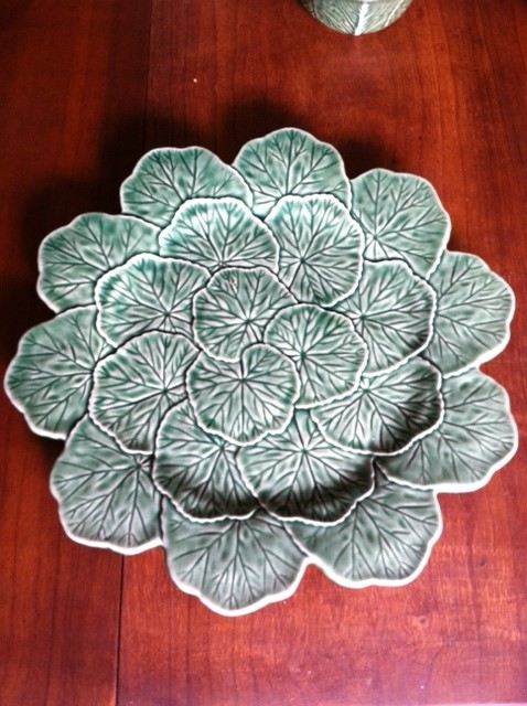 Set of Olfaire Majolica Cabbage and Bordallo Pinheiro Portugal  [Photo 14]