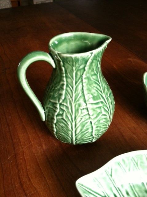 Set of Olfaire Majolica Cabbage and Bordallo Pinheiro Portugal  [Photo 3]