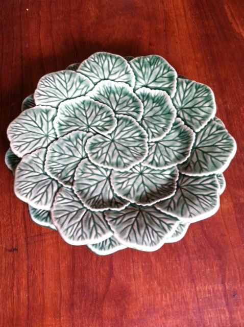 Set of Olfaire Majolica Cabbage and Bordallo Pinheiro Portugal  [Photo 12]