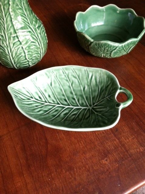 Set of Olfaire Majolica Cabbage and Bordallo Pinheiro Portugal  [Photo 4]