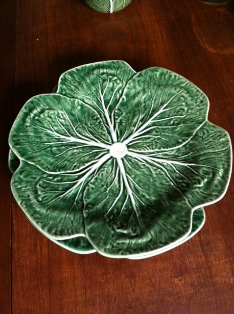 Set of Olfaire Majolica Cabbage and Bordallo Pinheiro Portugal  [Photo 13]