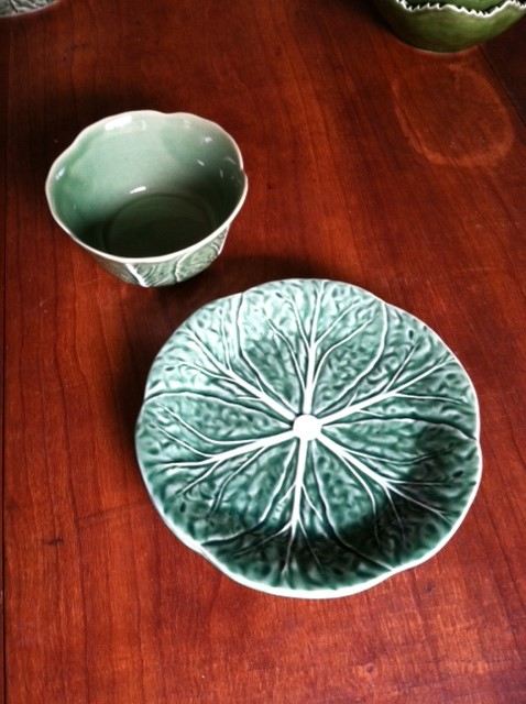 Set of Olfaire Majolica Cabbage and Bordallo Pinheiro Portugal  [Photo 11]
