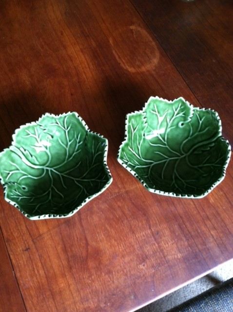 Set of Olfaire Majolica Cabbage and Bordallo Pinheiro Portugal  [Photo 8]