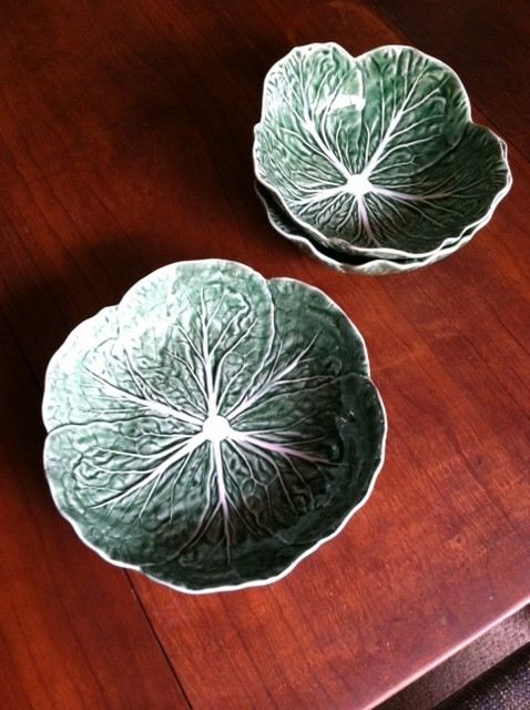 Set of Olfaire Majolica Cabbage and Bordallo Pinheiro Portugal  [Photo 10]
