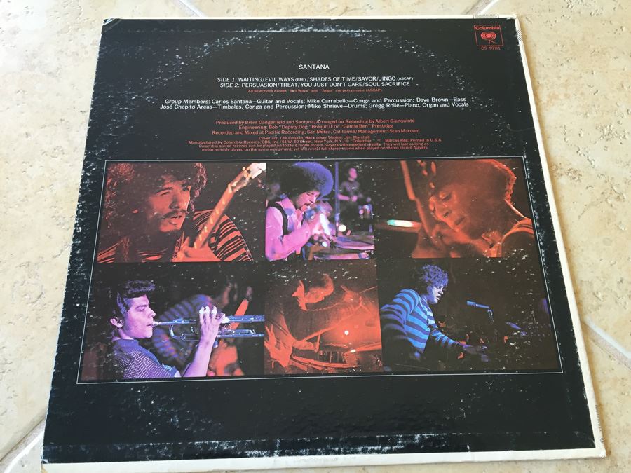 Santana ‎- Santana - Columbia ‎- CS 9781 Vinyl Record [Photo 2]