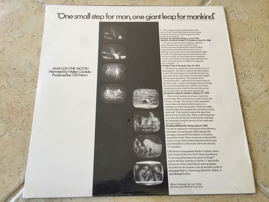 Walter Cronkite ‎- Man On The Moon Sealed Vinyl Record [Photo 2]