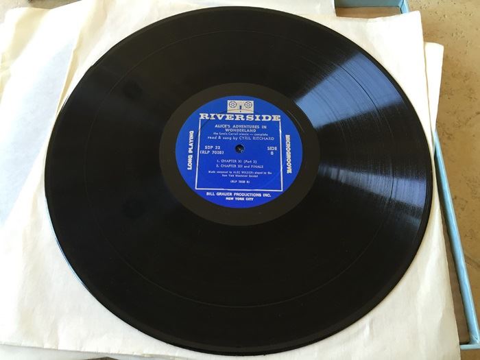 Lewis Carroll ‎- Alice's Adventures In Wonderland - Riverside Records ‎- RLP 7008 4X Vinyl Record Missing Book [Photo 9]