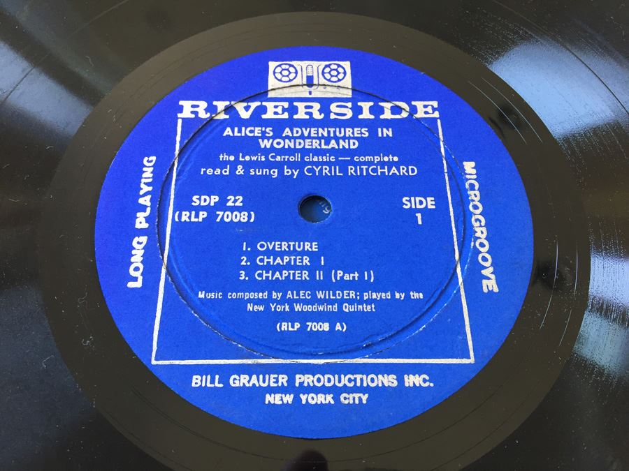 Lewis Carroll ‎- Alice's Adventures In Wonderland - Riverside Records ‎- RLP 7008 4X Vinyl Record Missing Book [Photo 8]