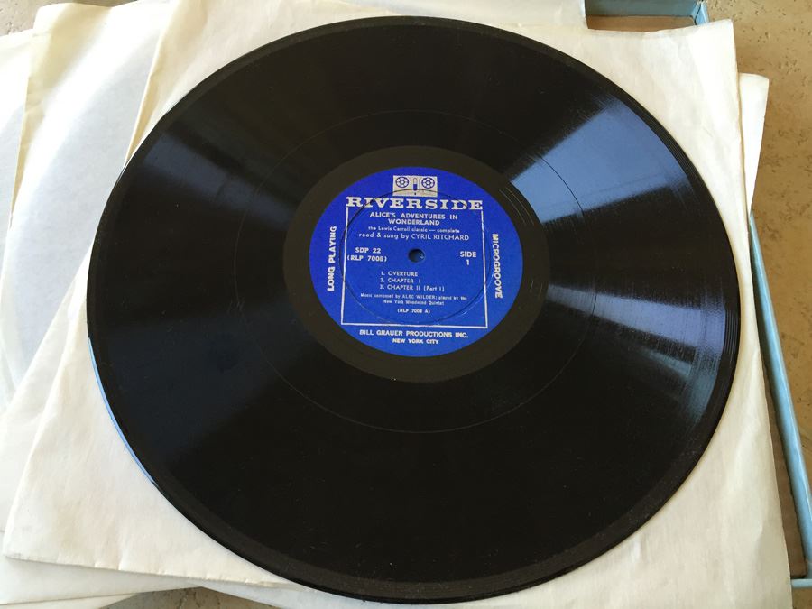 Lewis Carroll ‎- Alice's Adventures In Wonderland - Riverside Records ‎- RLP 7008 4X Vinyl Record Missing Book [Photo 7]