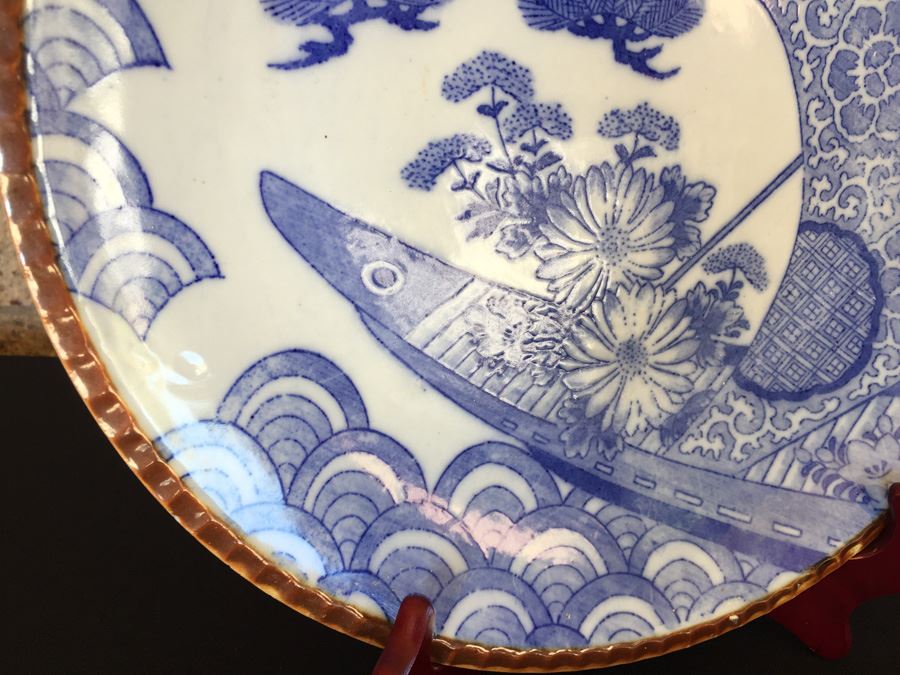 Meiji Period Japanese Charger Plate [Photo 8]