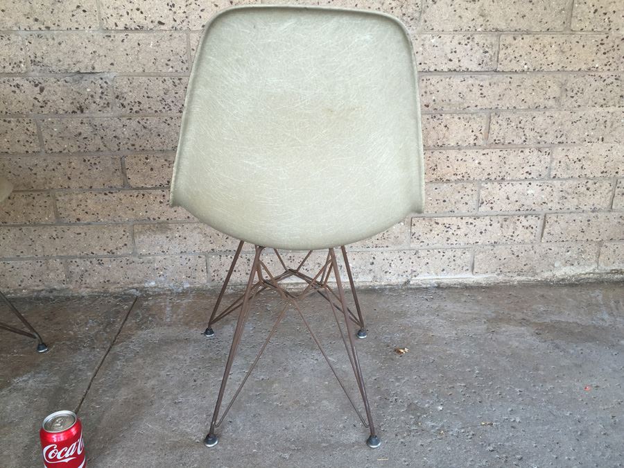 Pair Of Period Charles Eames Fiberglass Side Chairs By Herman Miller [Photo 8]