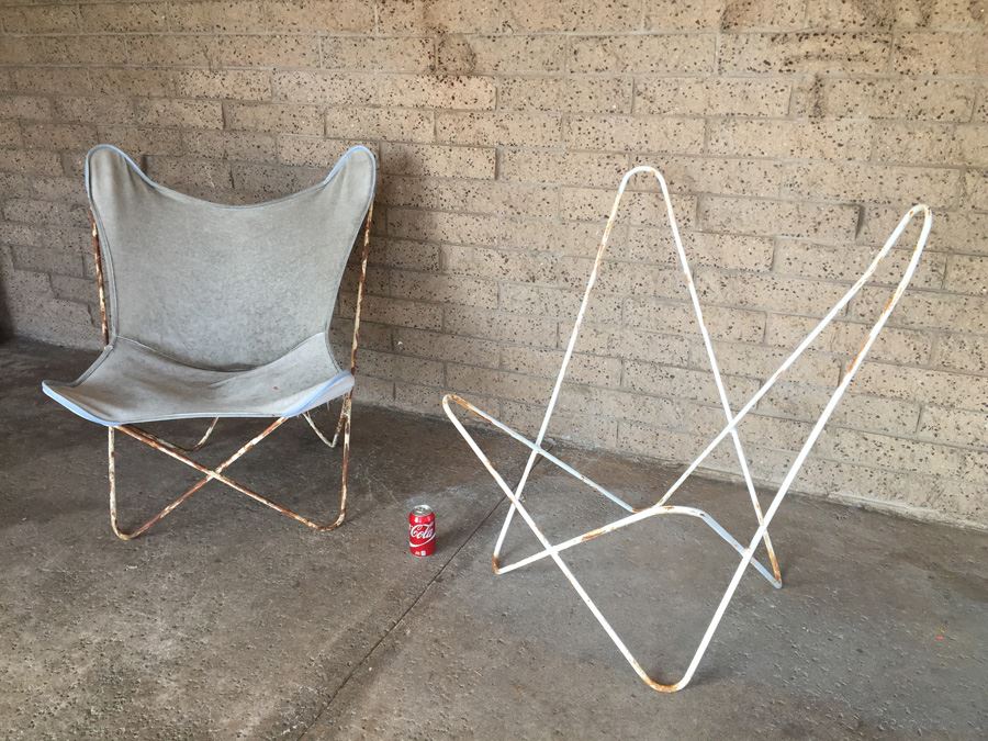 Pair Of Period Butterfly Chairs Designed By Jorge Hardoy Ferrari In 1938 Probably Knoll [Photo 4]