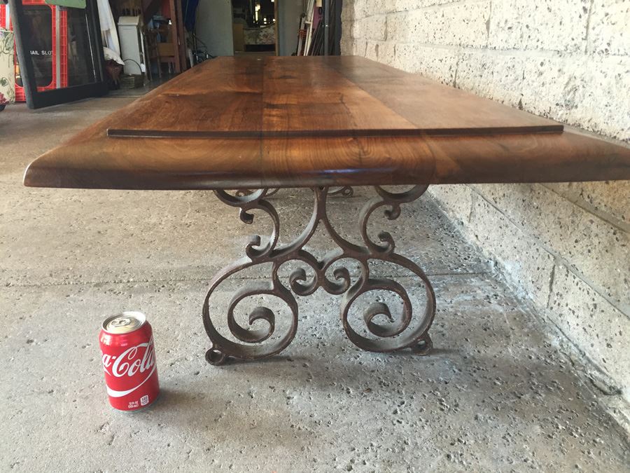 Custom Coffee Table With Wrought Iron Legs [Photo 5]