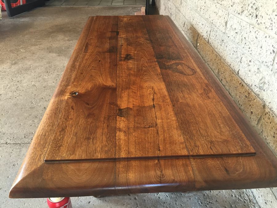 Custom Coffee Table With Wrought Iron Legs [Photo 8]