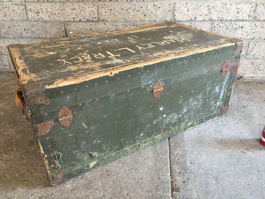 Old Military United States Army Air Forces Trunk