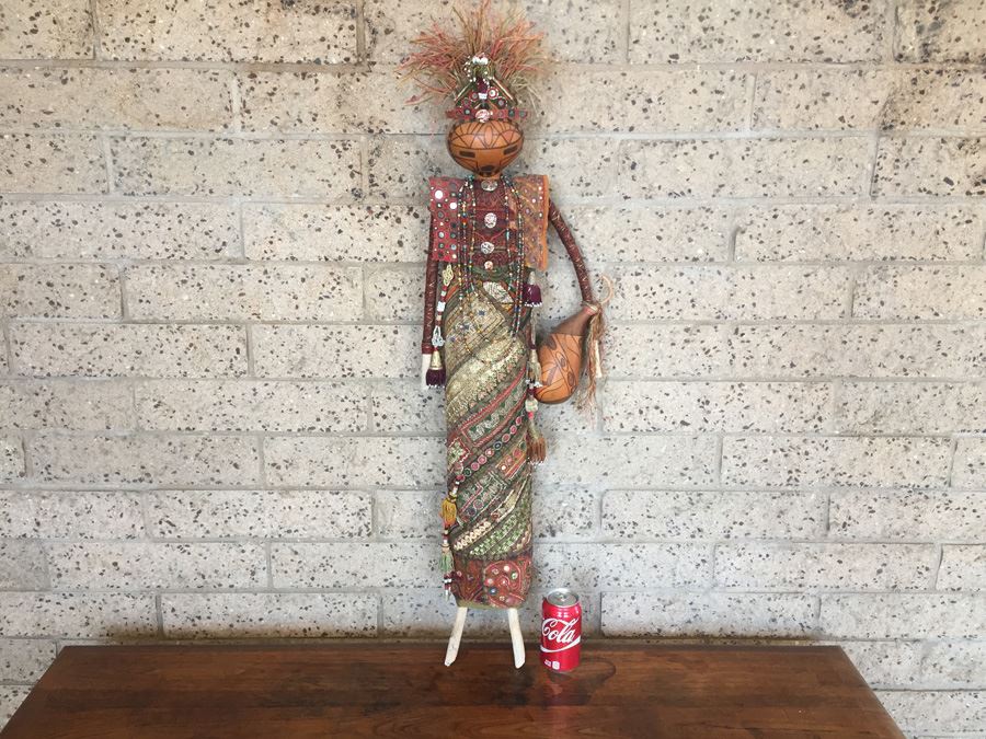 Custom One-Of-A-Kind Ethnic Figure Doll Signed By Linda McInnis  [Photo 1]